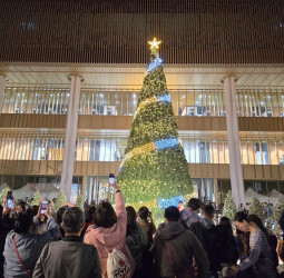 新總館聖誕樹首次嘗試綠能點燈，1/5前民眾可親自體驗運動發電