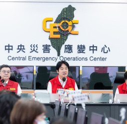 賴清德總統視察災害應變中心 強調防救災工作協同合作
