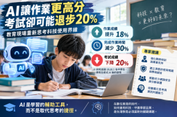 AI讓作業更高分，考試卻可能退步20％　教育現場重新思考科技使用界線