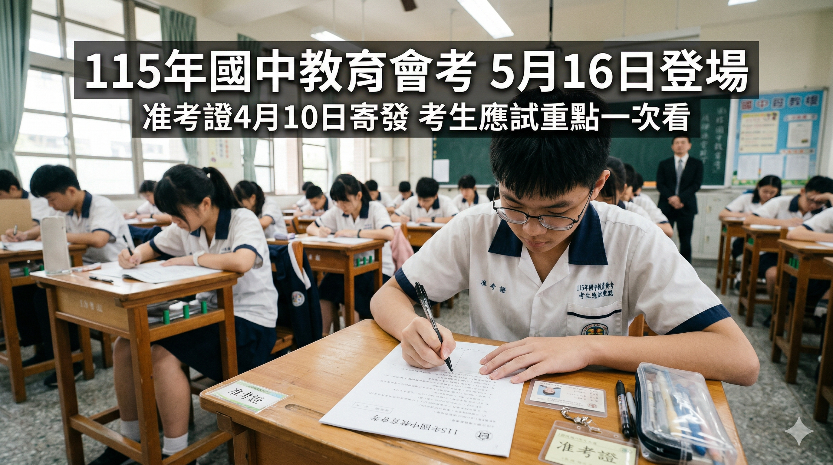 115國中會考5月16日登場　准考證4月10日寄發　考生必看重點