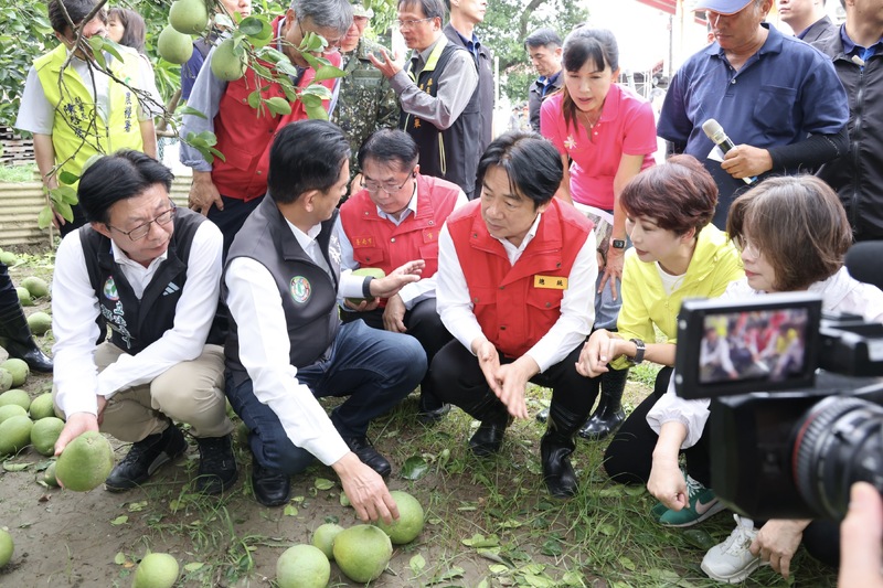 丹娜絲颱風重創嘉南農漁業　總統賴清德、院長卓榮泰同步南下勘災　承諾從優、從速協助復原
