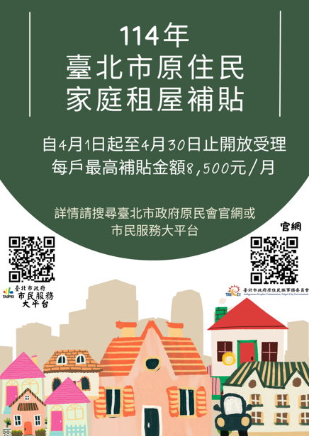 安居都會區新契機！臺北市原住民租屋補貼福利擴大，申請資格放寬