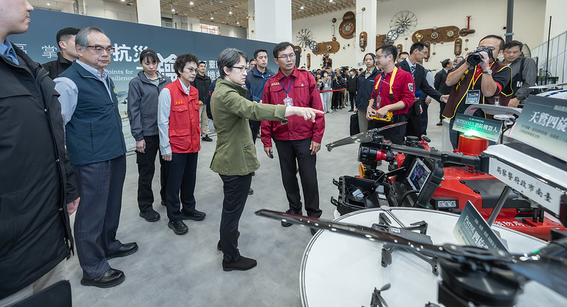 產官研合作無人機救災韌性展演展現實力　蕭美琴副總統指出運用科技提升防災及防衛韌性　救災成果亮眼