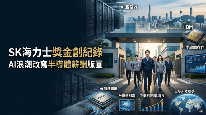 SK海力士績效獎金創紀錄！員工平均可領300萬元以上，AI浪潮推升獲利改寫全球半導體薪酬版圖