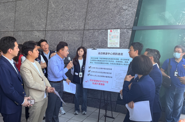 立院交通委員會考察臺中重大建設 副市長黃國榮爭取國一銜接高鐵特區 完善中臺灣路網