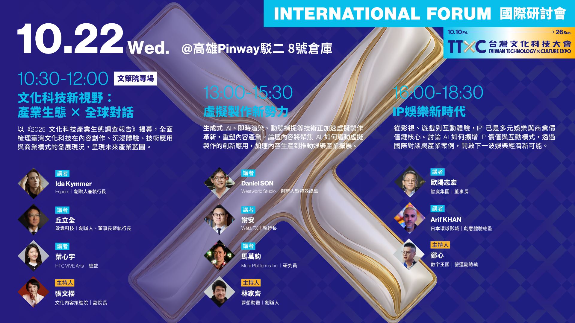 高雄TTXC國際研討會助攻臺灣文化科技產業升級 全球文化科技菁英齊聚，引領虛擬製作與沉浸內容新趨勢