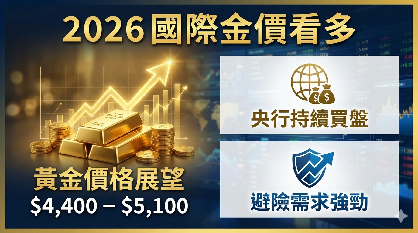 李豫伯教授：避險需求與央行買盤強勁 2026年國際金價仍看多