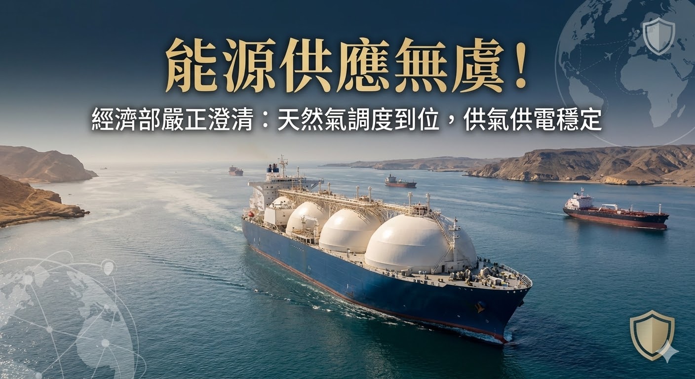 能源供應無虞！經濟部嚴正譴責網路不實謠言　重申天然氣船調度已到位  保證供氣供電不中斷