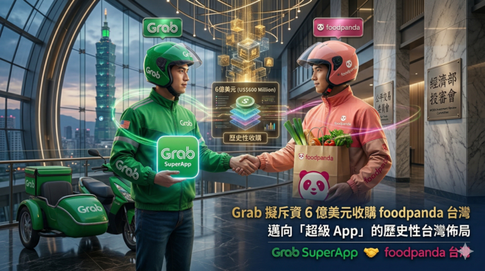 Grab擬斥資6億美元收購foodpanda臺灣　中資疑慮升溫監管變數成交易關鍵
