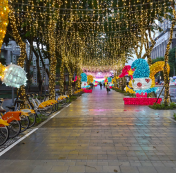 新北市府廣場周邊人行道翻新完工 歡樂耶誕城增添城市亮點，步行環境大升級