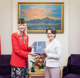 蕭美琴副總統接見美國海外作戰退伍軍人協會總會長魏眸娥　凝聚以實力確保和平共識守護臺灣民主自由