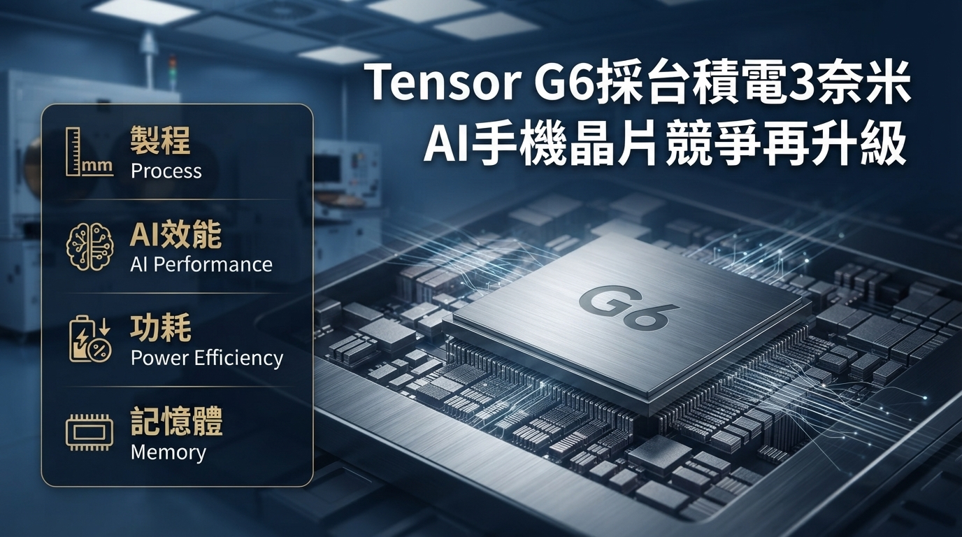 Google Tensor G6採台積電3奈米製程　AI效能升級背後的成本、記憶體與台灣布局