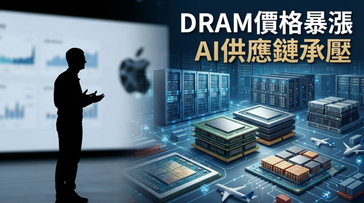 蘋果財報揭AI記憶體危機！庫克示警DRAM價格暴漲衝擊全球供應鏈與半導體市場