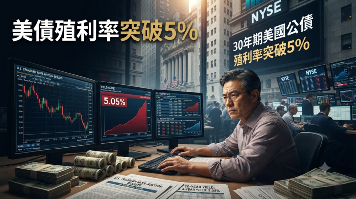 美國30年期公債殖利率突破5%創近20年新高　債券義警重返市場掀美債危機與全球資金震盪